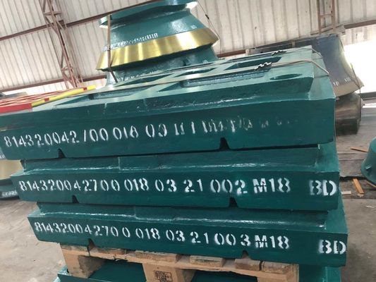 OEM CJ412 돌 턱 분쇄기에 대한 턱 판 EN124 표준에 적합합니다.