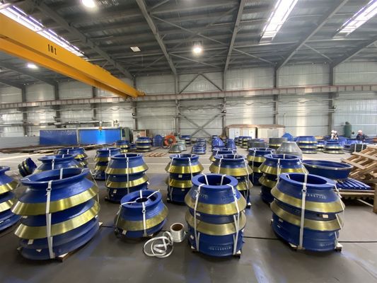 고 망간제철 콩크레셔 착용 부품 Mn18Cr2 볼 라인어 구석 및 맨트 HP400